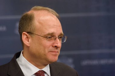 16.05.2019. Riga, Letonya. Marshall Billingslea, Terörizmin Finansmanından Sorumlu Müsteşar Yardımcısı Letonya Başbakanı Krisjanis Karins ile bir araya geldi.