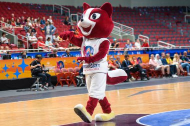 Riga, Letonya - 28 Haziran 2019: Avrupa Kadınlar Basketbol Şampiyonası, eurobasket kadınlar 2019, Takım İngiltere ve takım İspanya arasında arena Riga, Riga, Letonya.