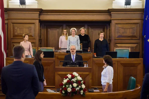 Ρίγα Λετονία Ιουλίου 2019 Νομός Λελέτς Νεοεκλεγείς Πρόεδρος Της Λετονίας — Φωτογραφία Αρχείου