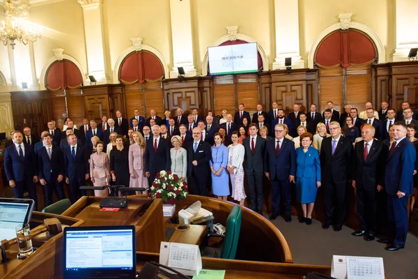 Ρίγα Λετονία Ιουλίου 2019 Οβίλ Λέτς Οικογενειακή Φωτογραφία Του Προέδρου — Φωτογραφία Αρχείου