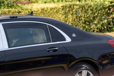 Brüksel, Belçika - 11 Temmuz 2018: Çalışma yemeğinden önce, Nato Zirvesi 2018'de aile fotoğrafı