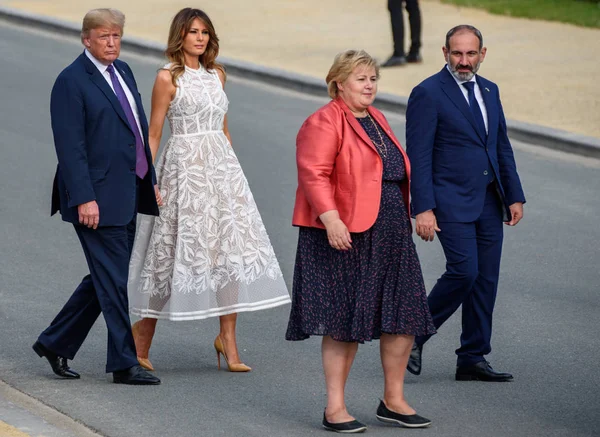 Brussels Belgium July 11Th 2018 Foto Keluarga Sebelum Makan Malam — Stok Foto