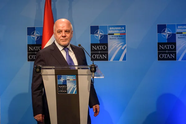 Brussel België Juli 2018 Haider Abadi Minister President Van Irak — Stockfoto