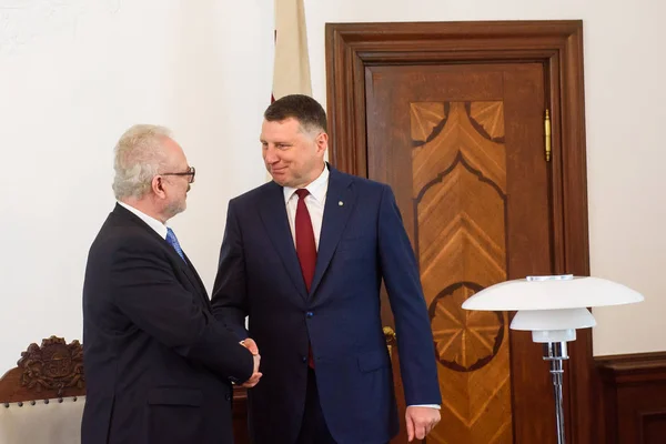 Riga Letonya Temmuz 2019 Letonya Nın Yeni Seçilen Başkanı Egils — Stok fotoğraf