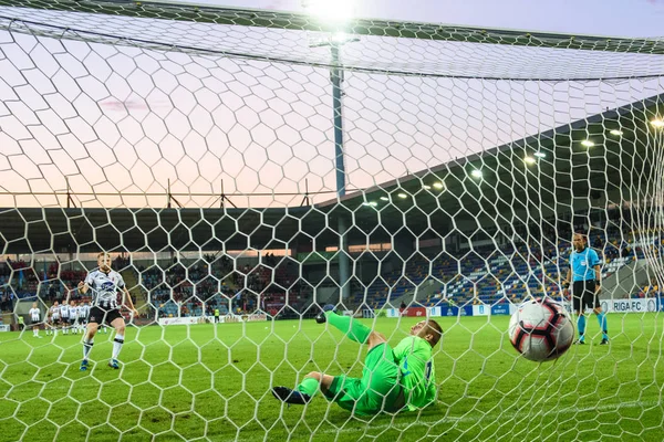 Riga Letland Juli 2019 Sean Hoare Scoort Winnende Goal Tijdens — Stockfoto