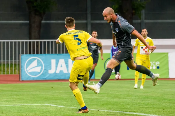 Riga Latvia Agosto 2019 Roman Debelko Jogador Equipe Riga Durante — Fotografia de Stock