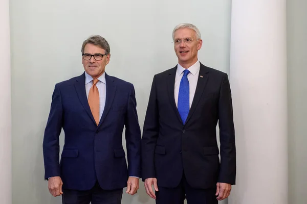 Riga Latvia Octubre 2019 Rick Perry Secretario Energía Los Estados —  Fotos de Stock