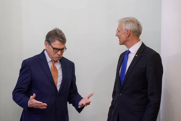 Riga Latvia Octubre 2019 Rick Perry Secretario Energía Los Estados —  Fotos de Stock