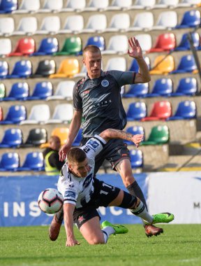 Riga, Letonya. 17 Temmuz 2019 'da. Uefa Şampiyonlar Ligi 1. tur 2. ayak futbol maçı Riga Fc ve Dundalk Fc arasında. Skonto Stadyumu, Riga