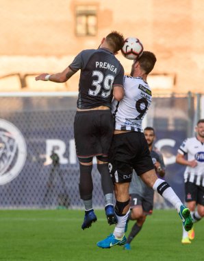 Riga, Letonya. 17 Temmuz 2019 'da. Uefa Şampiyonlar Ligi 1. tur 2. ayak futbol maçı Riga Fc ve Dundalk Fc arasında. Skonto Stadyumu, Riga