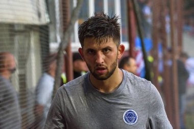 Riga, Letonya. 17 Temmuz 2019 'da. Uefa Şampiyonlar Ligi 1. tur 2. ayak futbol maçı Riga Fc ve Dundalk Fc arasında. Skonto Stadyumu, Riga