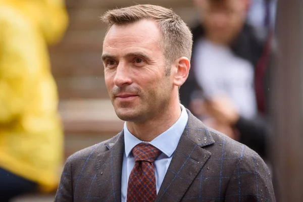 Riga Latvia Juli 2020 Martins Stakis Kandidaat Voor Burgemeester Van — Stockfoto