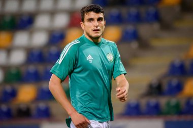 RIGA, LATVIA. 24 Eylül 2020. Mohamed Elyounoussi, RIGA FC ve CELTIC arasındaki maçtan sonra CELTIC takımının oyuncusu. UEFA Avrupa Ligi Üçüncü Ön eleme Turu.
