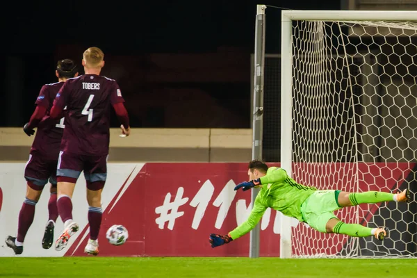 Riga Latvia Octubre 2020 Uefa Nations League Partido Entre Equipo — Foto de Stock