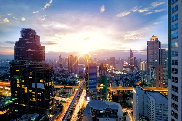 Bangkok Cityscpae Aira Sunset View — стоковое фото