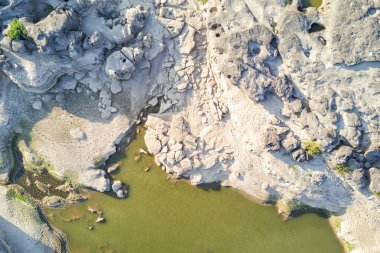 Üstten görünüm drone Kanyon aralığı 3000 böke Tayland hava fotoğrafı