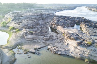 Üstten görünüm drone Kanyon aralığı 3000 böke Tayland hava fotoğrafı