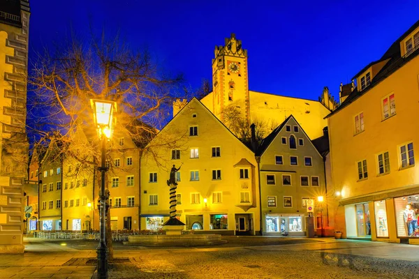 Fussen Town Cityscape Night Bavaria Germany — Stock Photo, Image