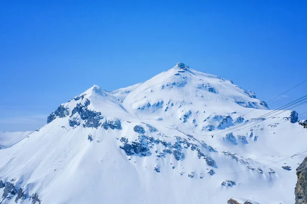 Stunning Panoramic View Snow Moutain Swiss Skyline Schilthorn Switzerland — Stock Photo, Image