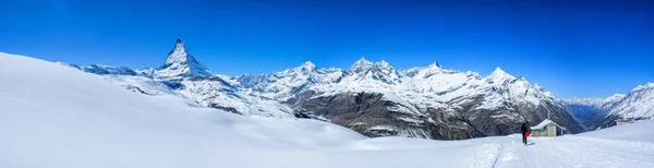 雪峰マッターホルン ツェルマット スイスの美しい全景 — ストック写真