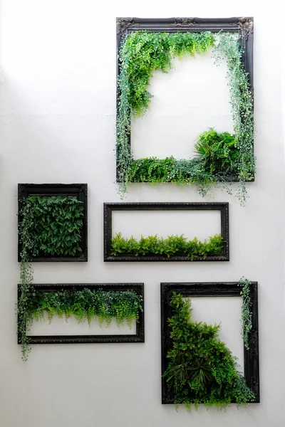 Nature frame on white wall — Stock Photo, Image