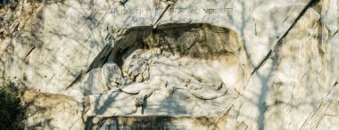 Dying Lion Monument in Lucerne, Switzerland. clipart