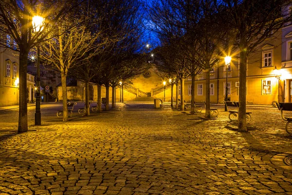 Amanhecer Histórica Praga Perto Ponte Charles Praga República Checa — Fotografia de Stock