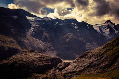 Günbatımı, Grossglockner, Milli Parkı Hohe Tauern, Avusturya