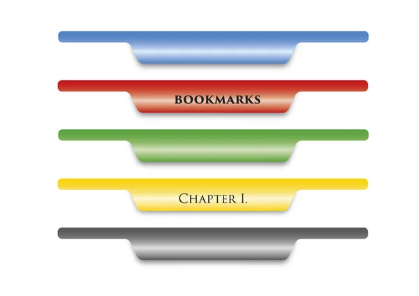 Reeks van kleurrijke bladwijzers — Stockvector