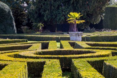 Lednice Kalesi ile anıtsal Bahçe park