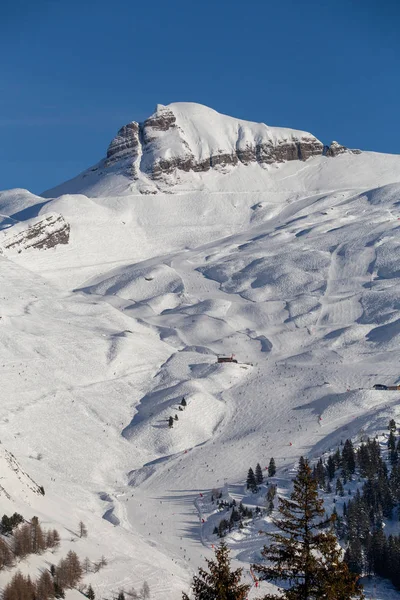 雪に覆われた高山スキー フレーヌ オートサボア フランス — ストック写真