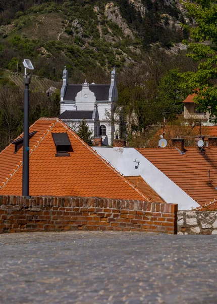 Mikulov tarihi pitoresk sokakları — Stok fotoğraf