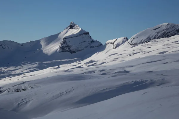 A téli havas Alpok panorámája — Stock Fotó