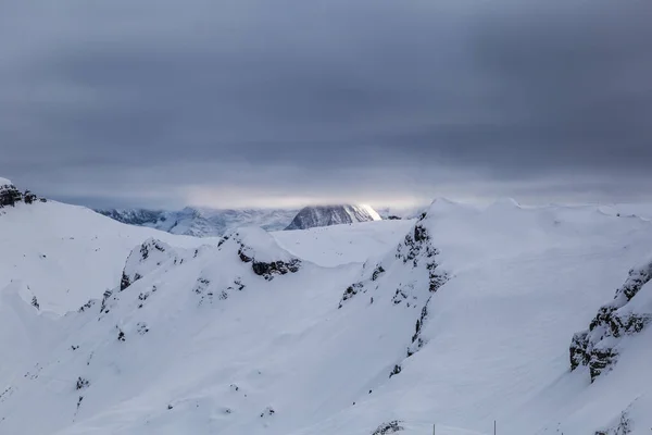 Panorama der schneebedeckten Winteralpen — Stockfoto