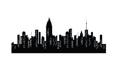 Vektör şehirlerinin silueti