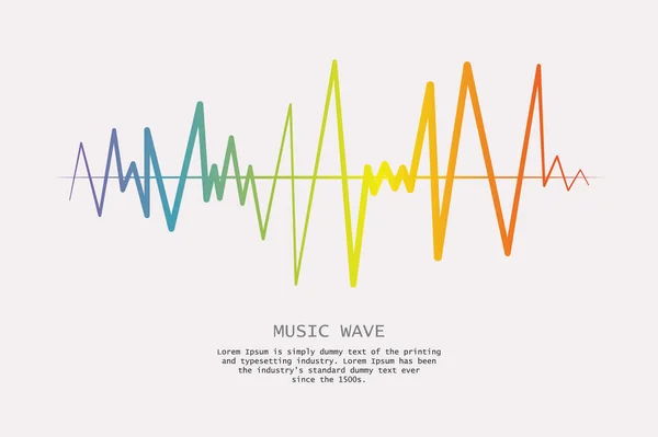 Musik wave player logotyp. — Stock vektor
