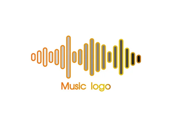 Musik wave logotyp. — Stock vektor