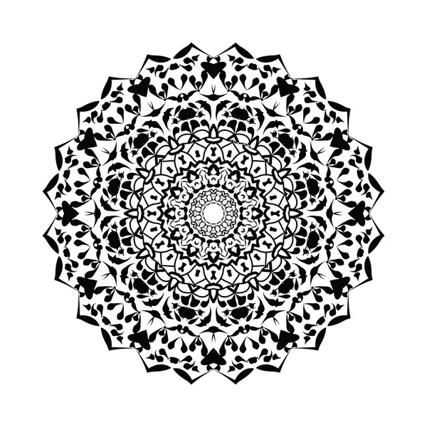 Květinový kulatý dekorativní symbol. Dekorativní prvky — Stockový vektor