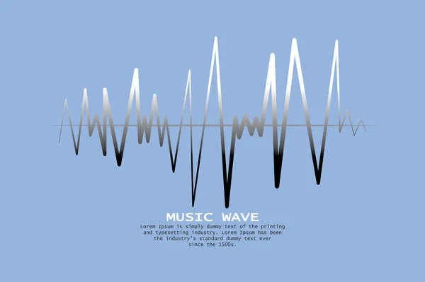 Logo odtwarzacza muzyki wave. — Wektor stockowy