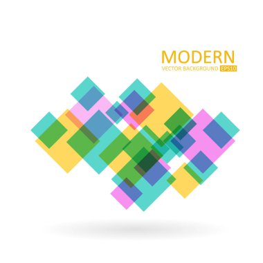 Şeffaf vektör kareler. Modern vektör arka plan