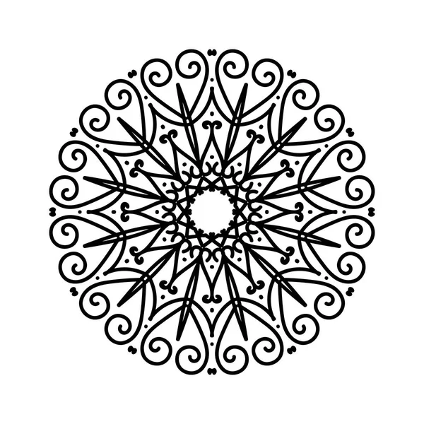 Dekoratif yuvarlak çiçek kroki. Etnik dekoratif öğeler. Arka plan