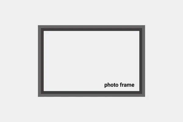 Vektor Fotorahmen-Attrappe Design. grauer Hintergrund — Stockvektor
