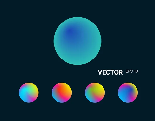 Abstraktní rozostřené pozadí mřížky přechodů. Barevné hladké. Sada kruhů — Stockový vektor