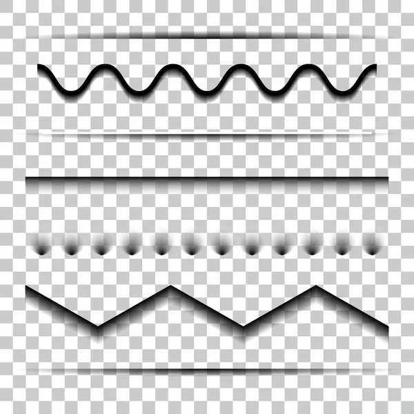 Conjunto de divisores Conjunto aislado sobre fondo transparente, ilustración vectorial — Archivo Imágenes Vectoriales