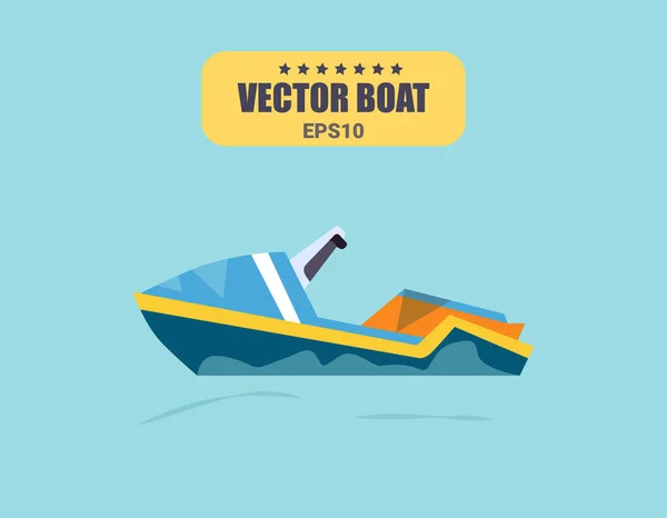 Ship at sea transport, shipping boats in vector — Stock Vector