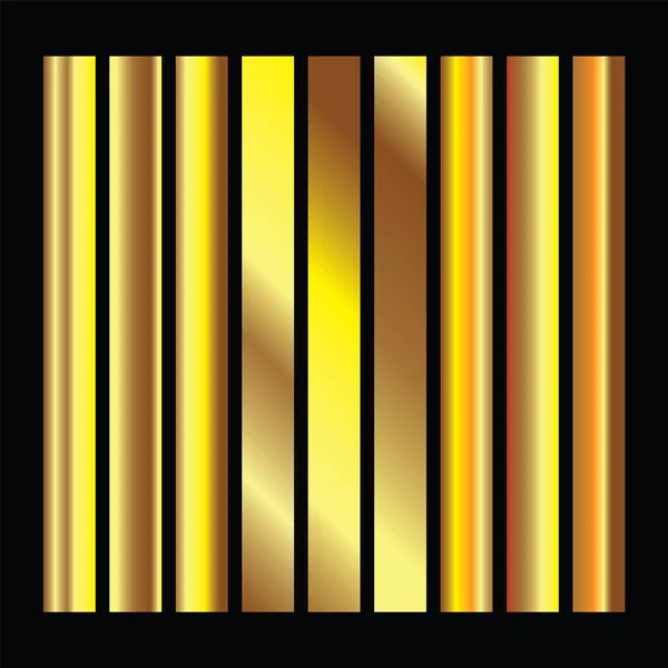 Goldene Quadrate Sammlung. Gold Hintergrund Textur Vektor Symbol nahtlose Muster — Stockvektor