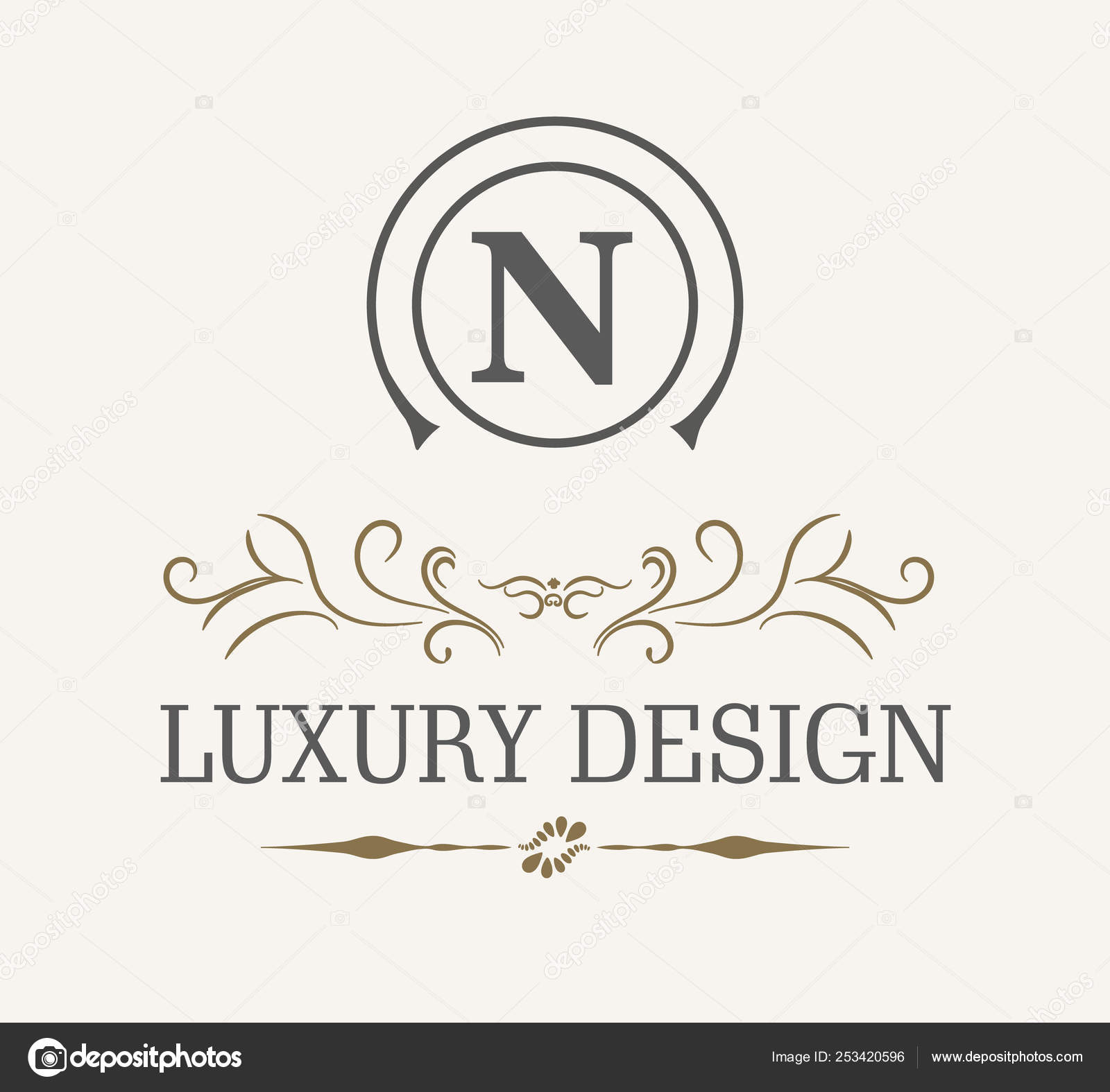 Retro Royal Vintage Shield Logotype Vector Calligraphyc Luxury Logo Design Elements Stock Vector C Fyuriy