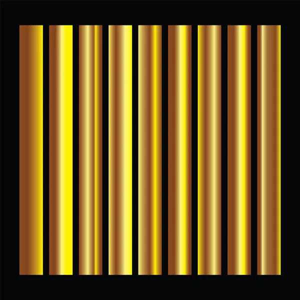 Goldene Quadrate Sammlung. Gold Hintergrund Textur Vektor Symbol nahtlose Muster — Stockvektor