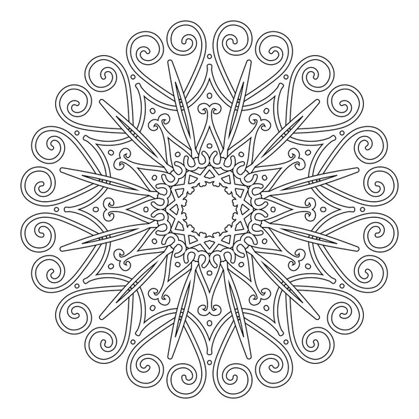 Coloring book page. Vintage decorative elements. Vector illustration — Stock Vector