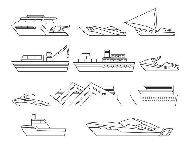 Schepen in de vaart, boten, Oceaan vervoer — Stockfoto